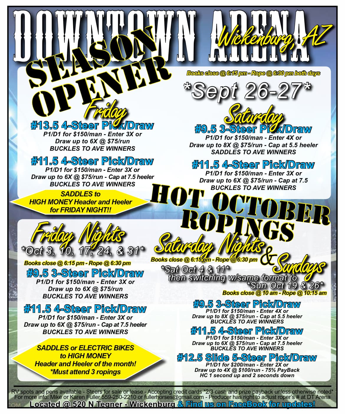 Wickenburg, AZ-Downtown Arena flyer