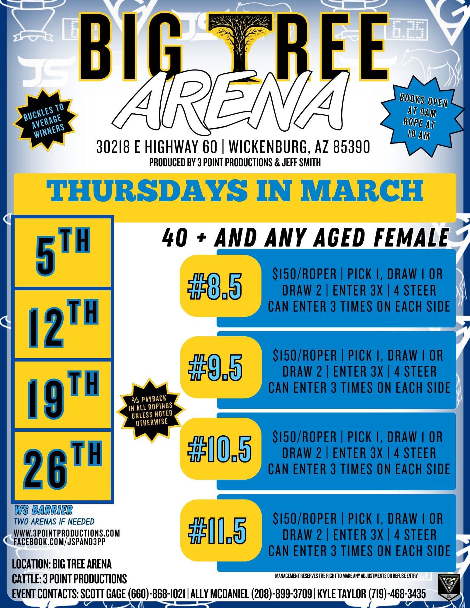 Wickenburg, AZ-Big Tree Arena-Thursdays flyer