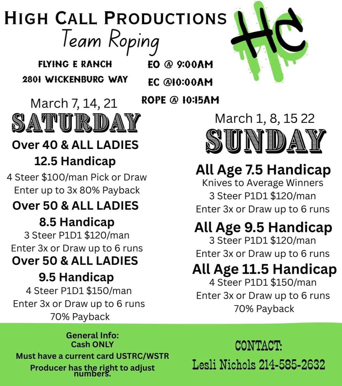 Wickenburg, AZ-High Call Productions flyer