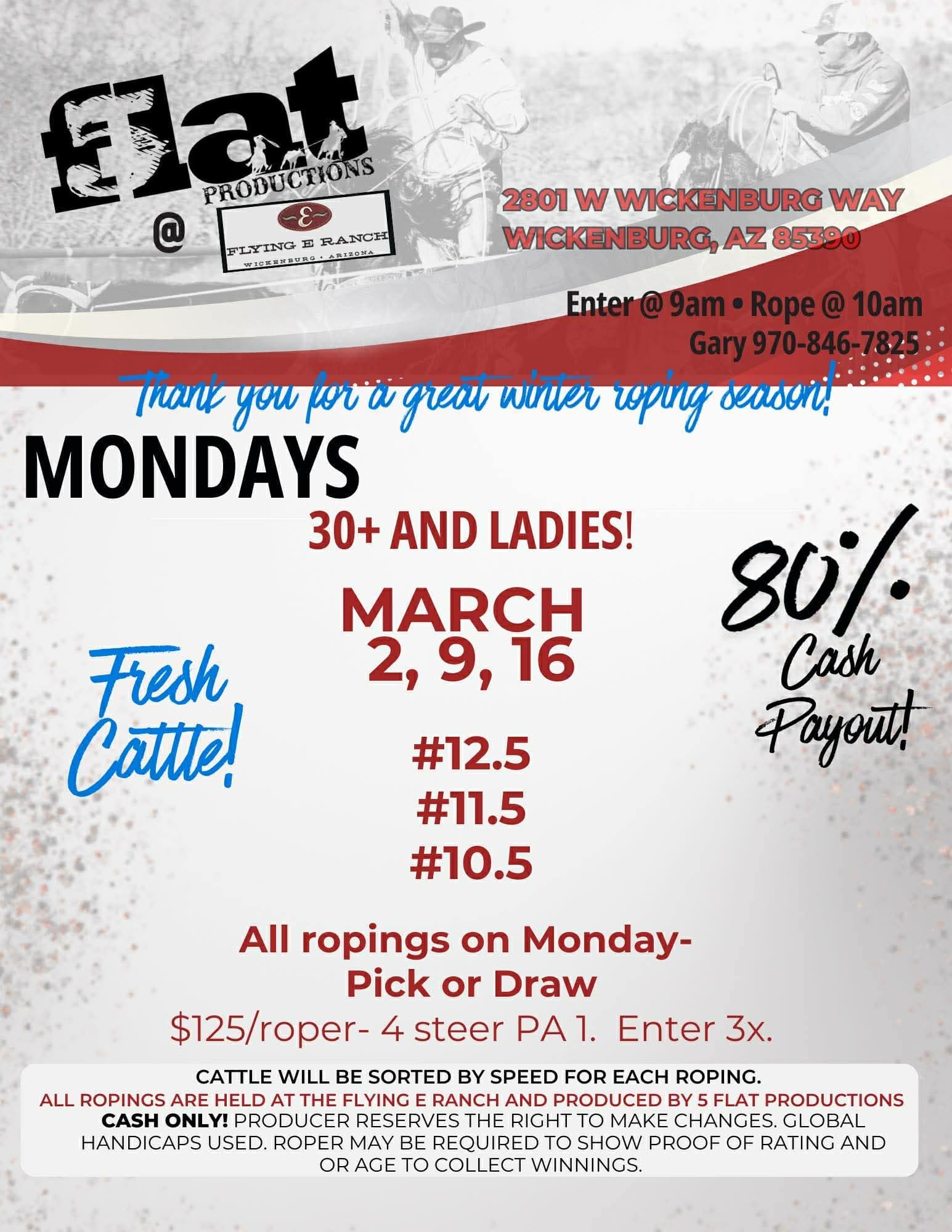 Wickenburg, AZ-5 Flat Productions-All Ages-Mondays flyer
