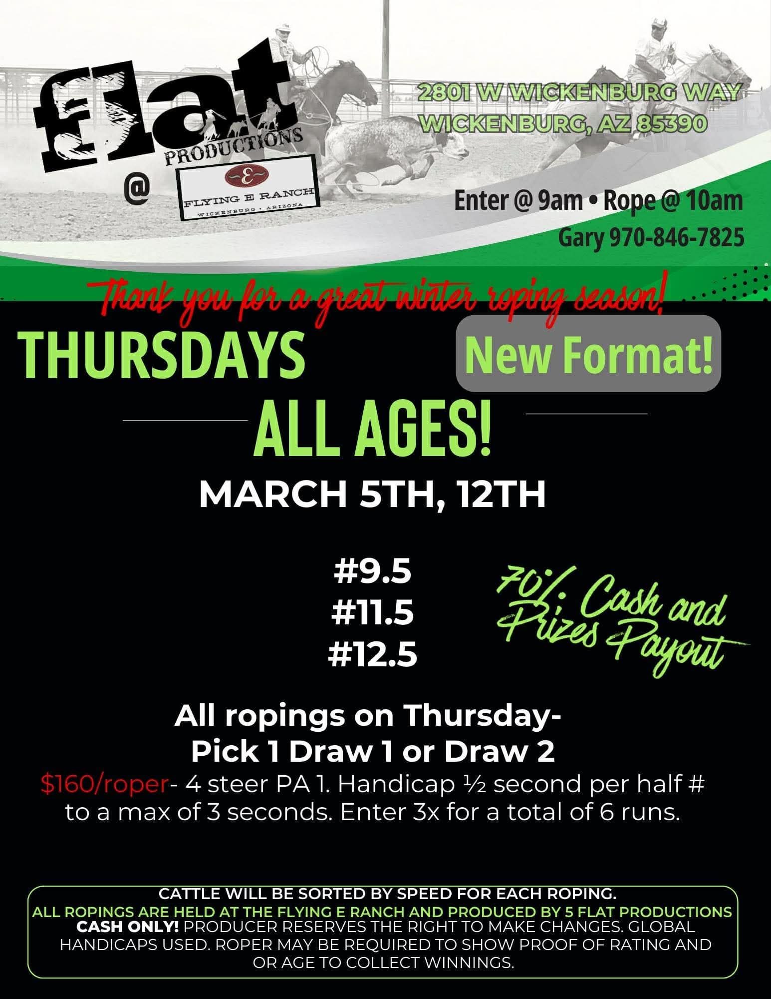 Wickenburg, AZ-5 Flat Productions-All Ages-Thursdays flyer