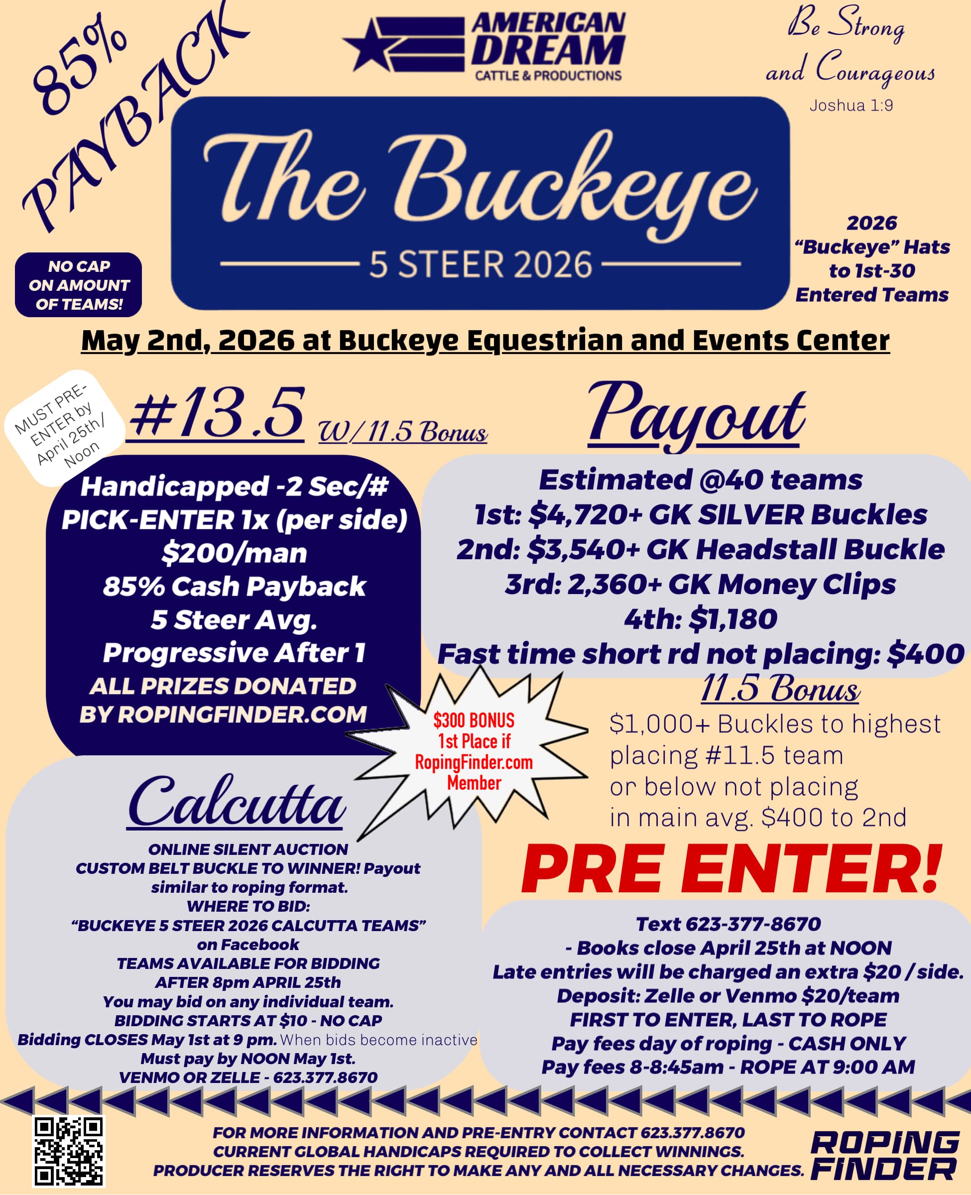 Buckeye, AZ-The Buckeye 5-Steer flyer