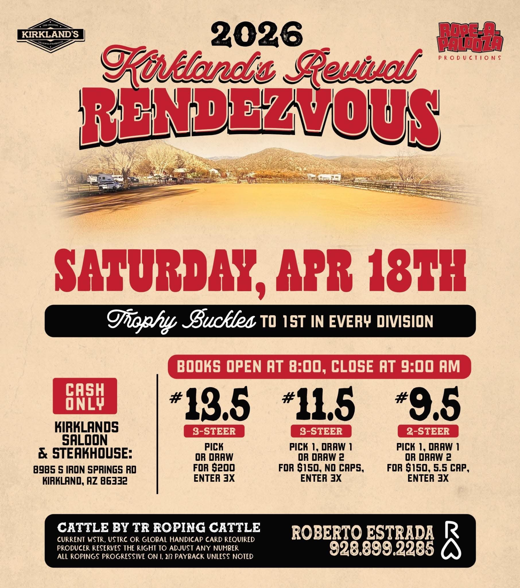 Kirkland, AZ-Rope-A-Palooza Productions flyer