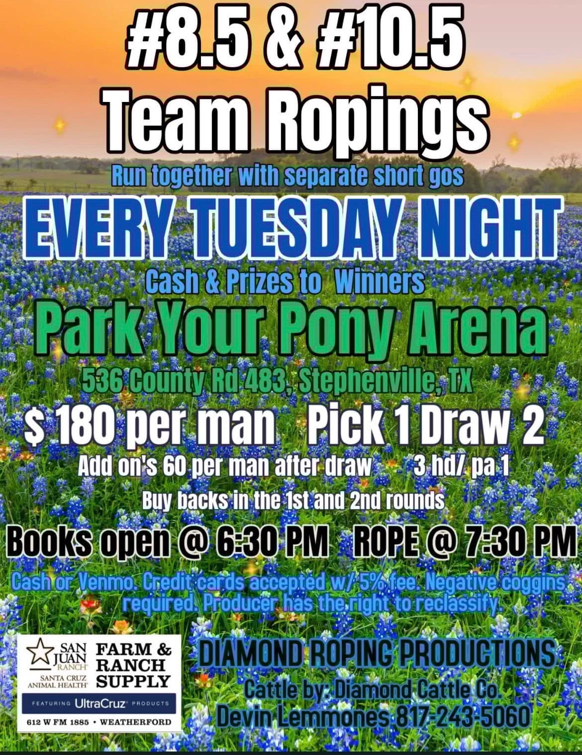 Stephenville, TX-Park Your Pony Arena flyer