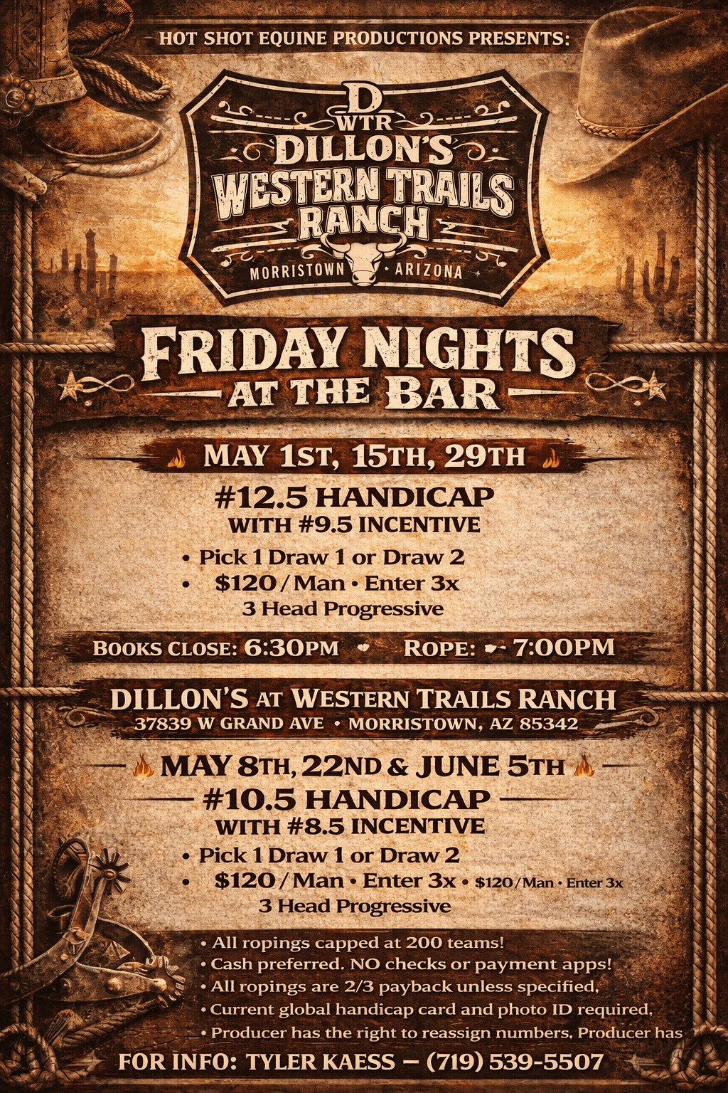 Morristown, AZ-Dillons(The Bar)-Hot Shot Equine Productions flyer