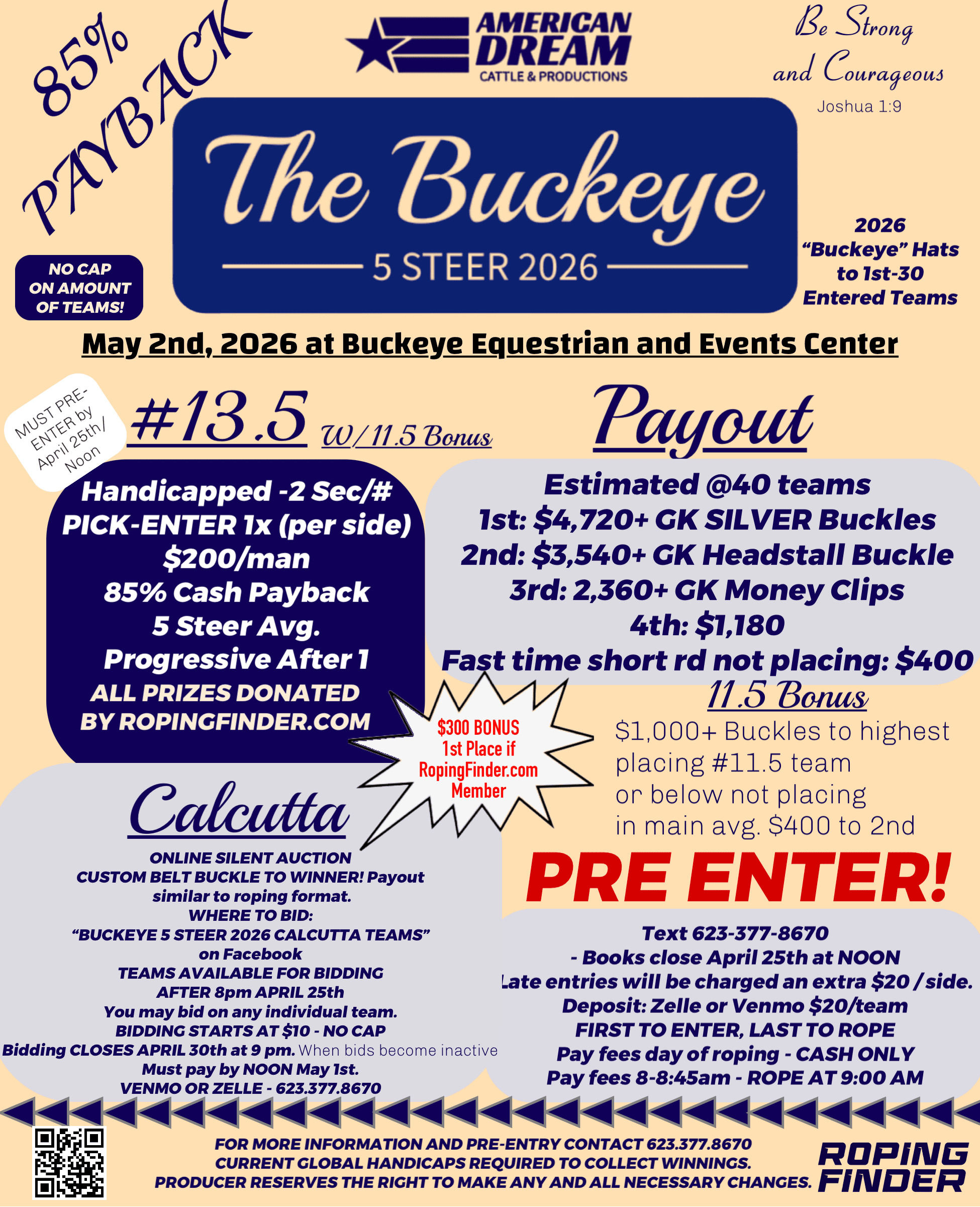 Buckeye, AZ-The Buckeye 5-Steer flyer