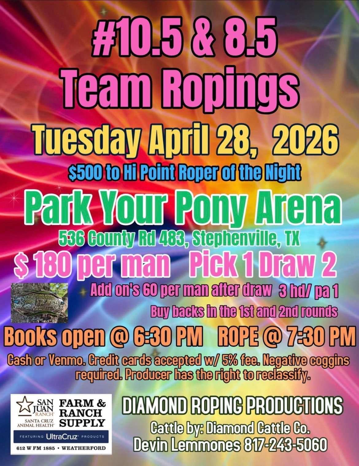 Stephenville, TX-Park Your Pony Arena flyer