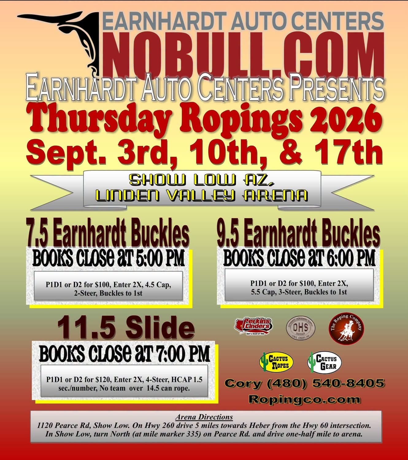 Show low, AZ-Linden Arena-Thursdays  flyer
