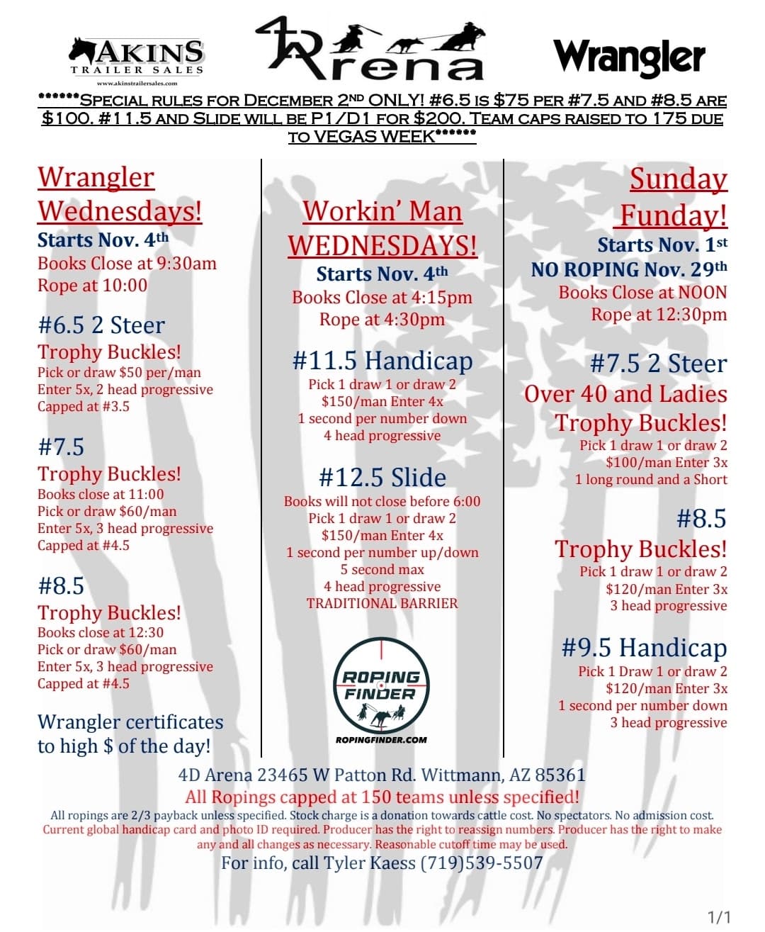 Wittmann, AZ-4D Arena-Sunday Funday flyer