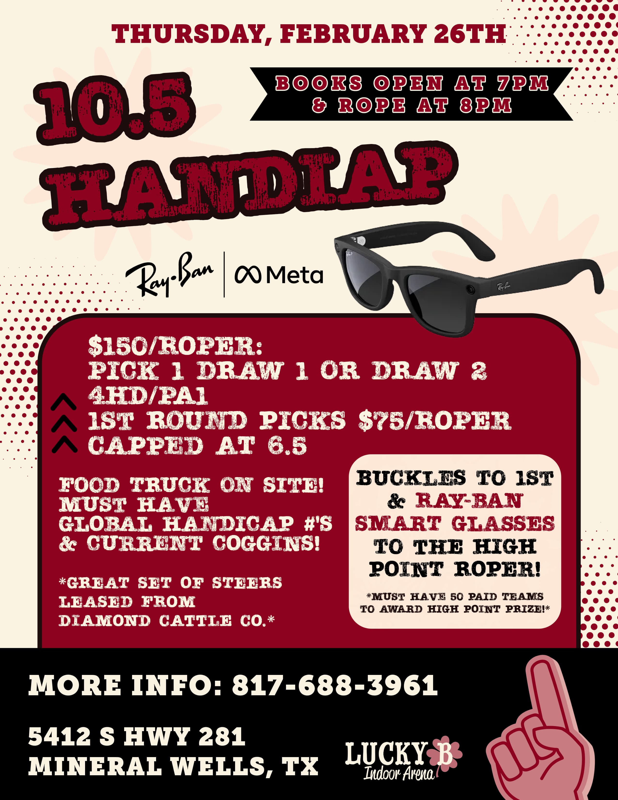 Mineral Wells, TX-Lucky B Arena flyer