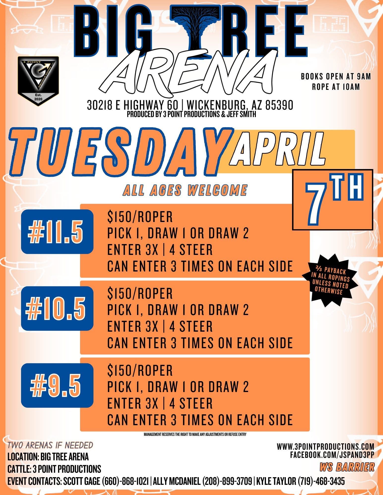 Wickenburg, AZ-Big Tree Arena flyer