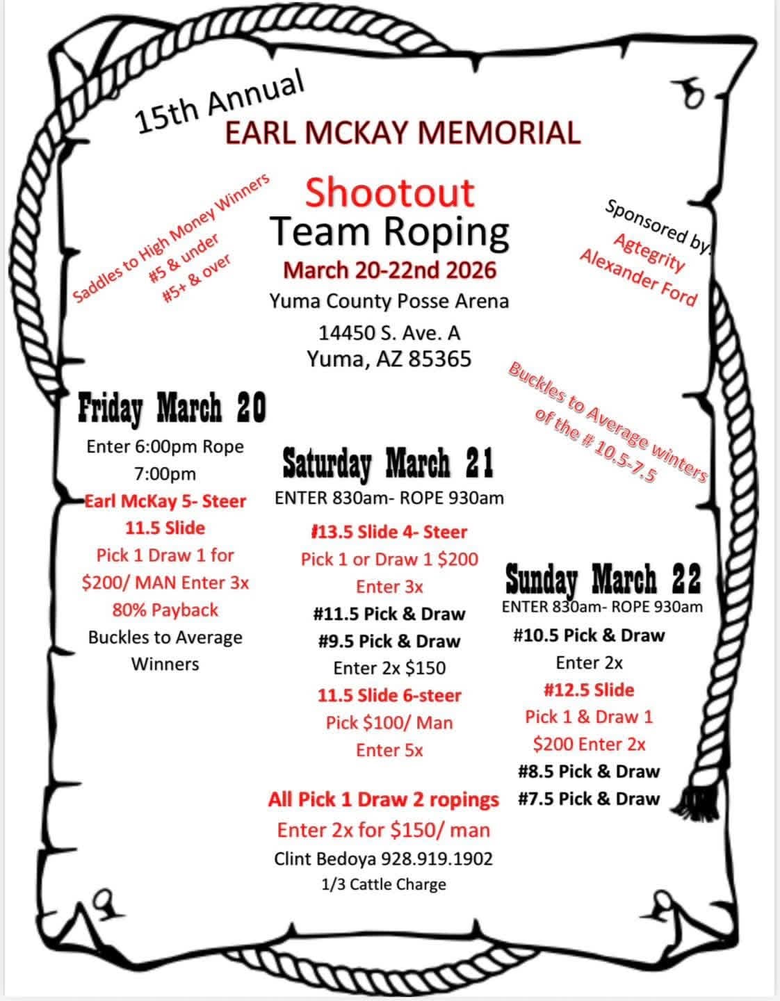 Yuma, AZ-15th Annual Earl McKay flyer