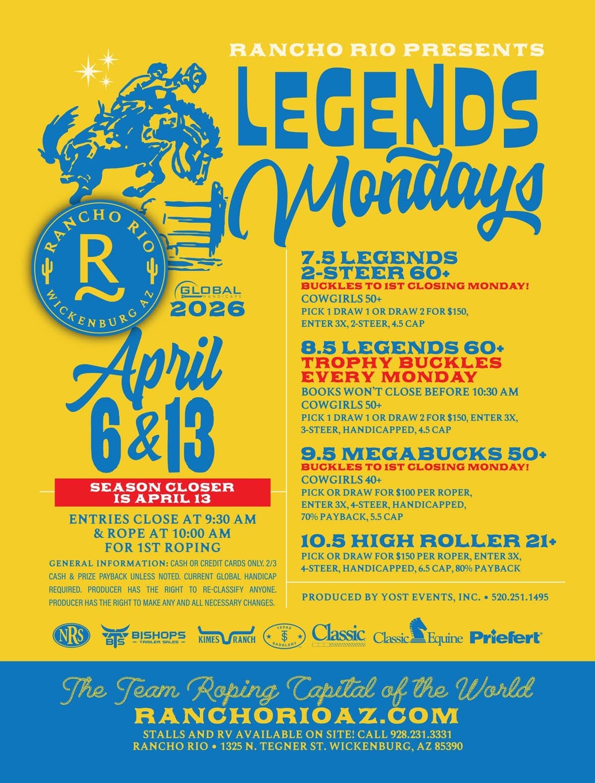 Wickenburg, AZ-Rancho Rio-Legends Mondays flyer