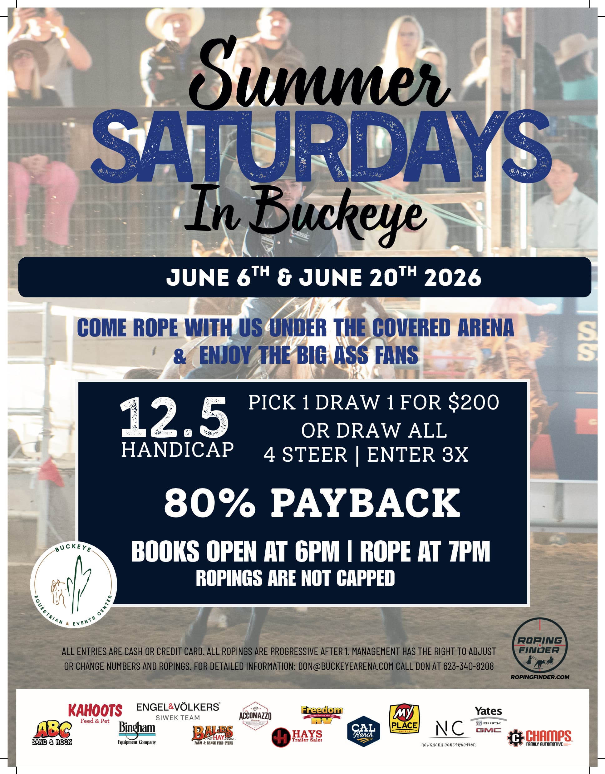 Buckeye, AZ-Summer Saturdays-80% Payback flyer