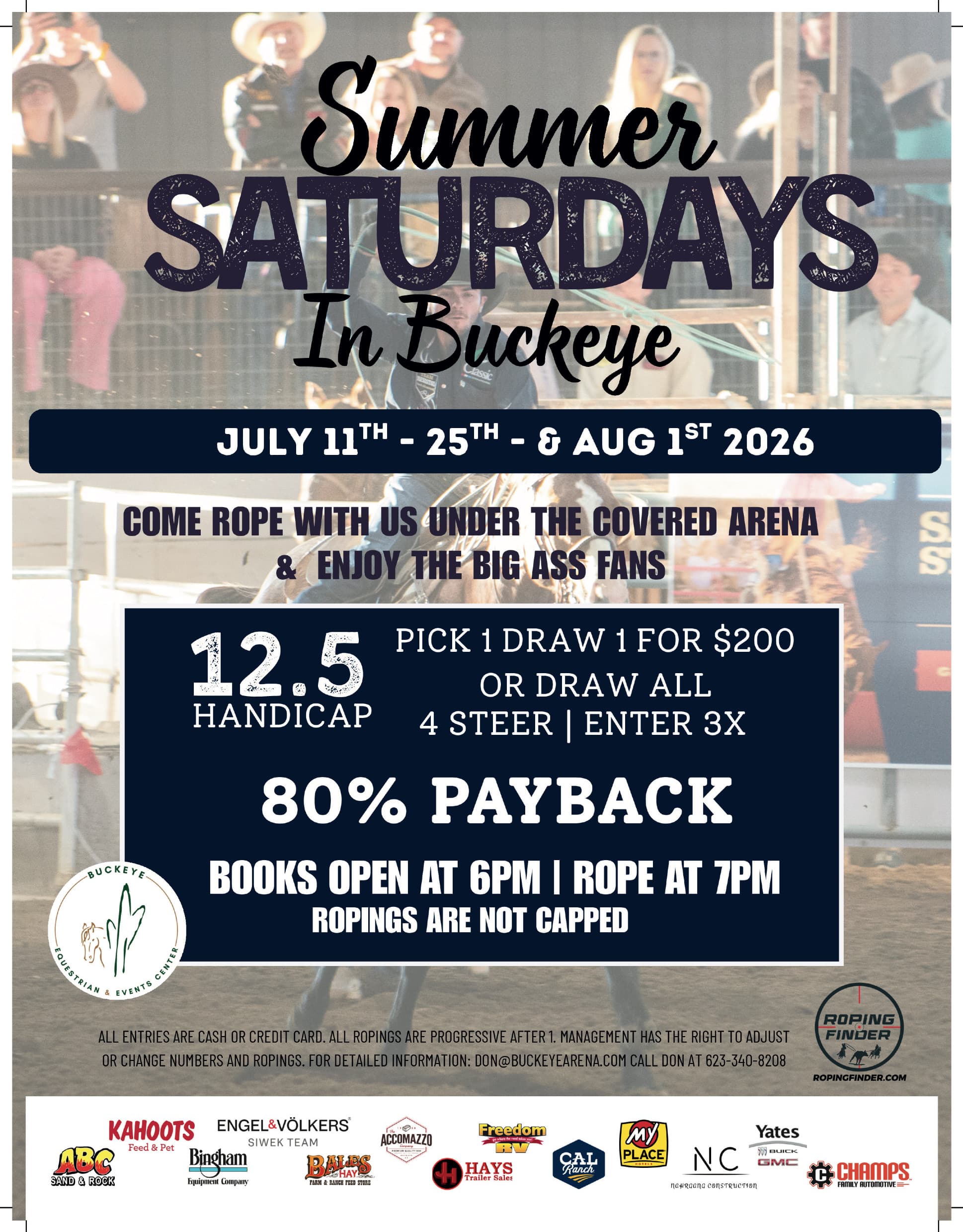 Buckeye, AZ-Summer Saturdays-80% Payback flyer