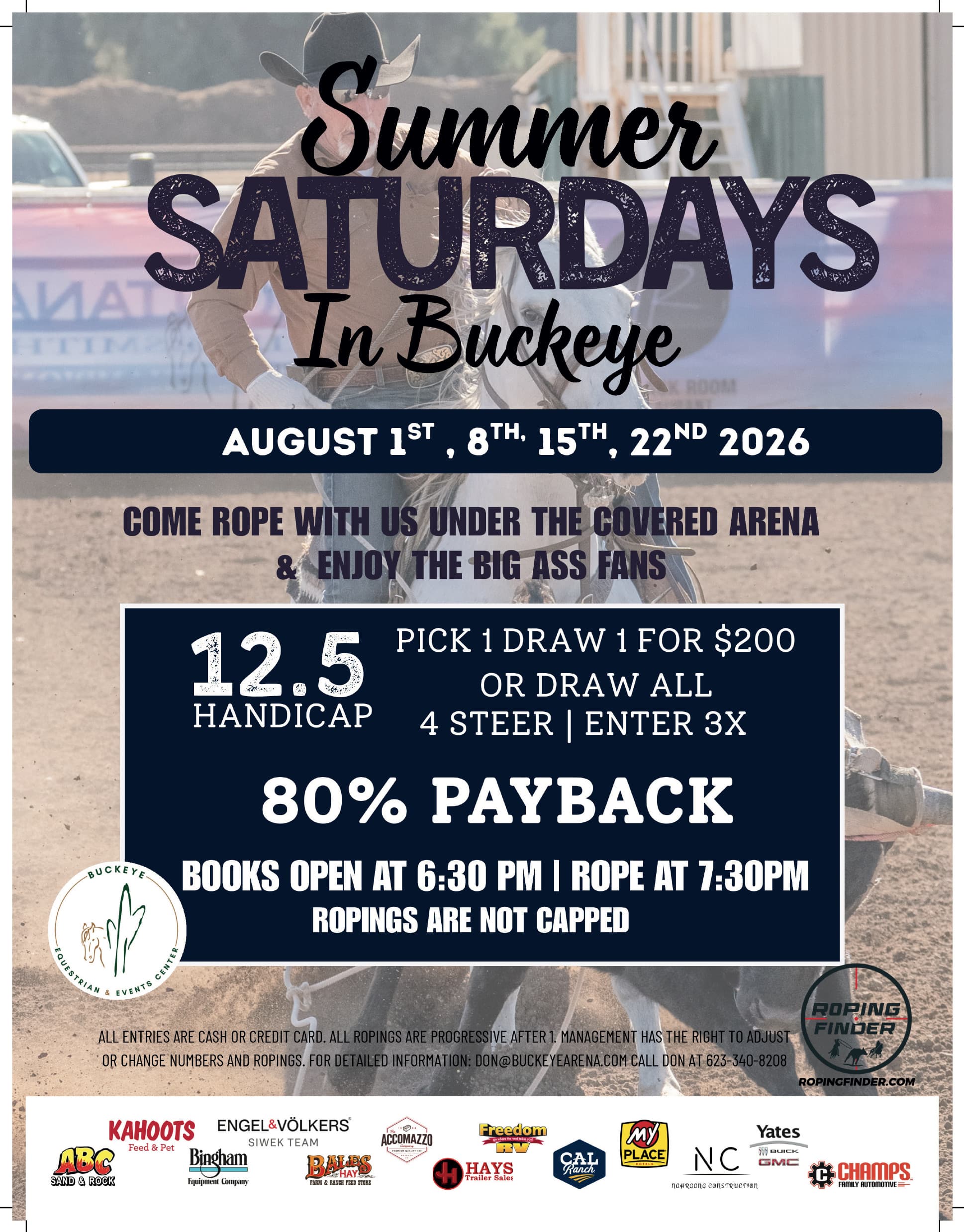 Buckeye, AZ-Summer Saturdays-80% Payback flyer